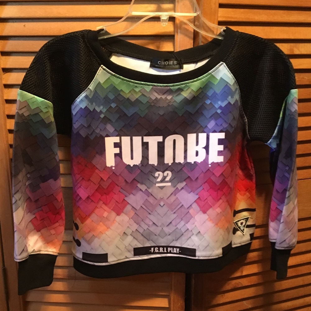 Choies Multicolor Crop Top